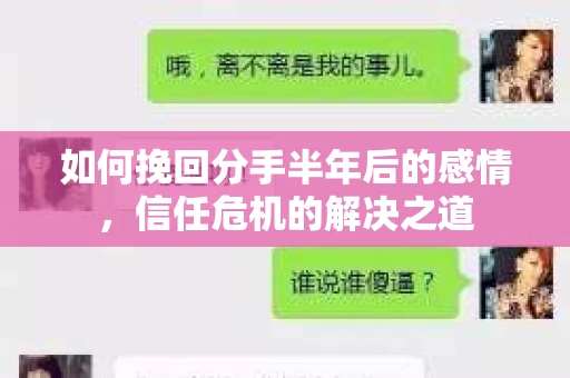 如何挽回分手半年后的感情，信任危机的解决之道