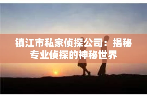 镇江市私家侦探公司：揭秘专业侦探的神秘世界