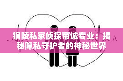 铜陵私家侦探帝诚专业：揭秘隐私守护者的神秘世界