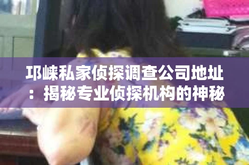邛崃私家侦探调查公司地址：揭秘专业侦探机构的神秘面纱