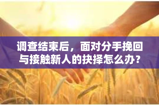 调查结束后，面对分手挽回与接触新人的抉择怎么办？