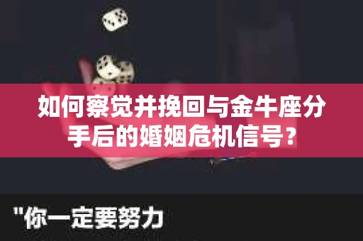 如何察觉并挽回与金牛座分手后的婚姻危机信号？