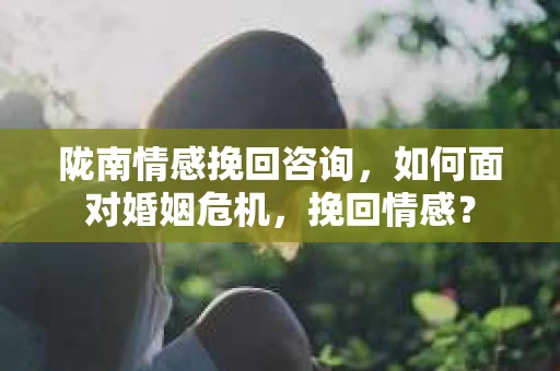 陇南情感挽回咨询，如何面对婚姻危机，挽回情感？
