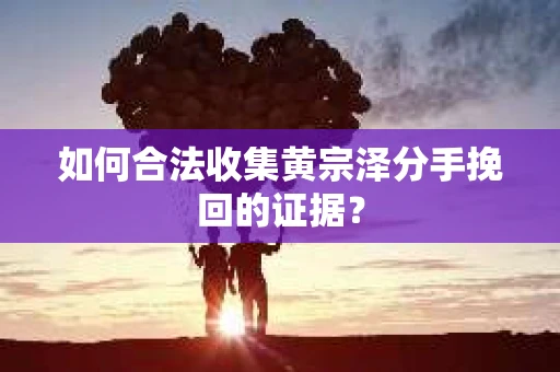 如何合法收集黄宗泽分手挽回的证据？