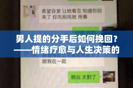 男人提的分手后如何挽回？——情绪疗愈与人生决策的干货指南