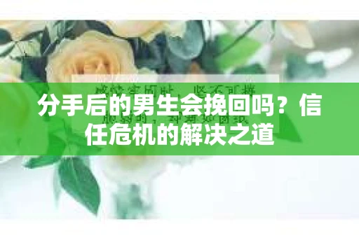 分手后的男生会挽回吗？信任危机的解决之道